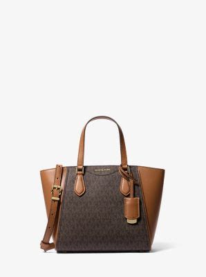 michael kors taryn|Taryn Small Signature Logo and Leather Convertible  .